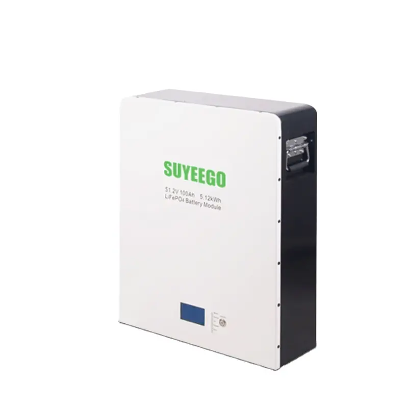 SUYEEGO Stockage d'énergie LiFePO4 batterie au lithium 48V 51.2V 200Ah 300AH Power wall énergie portable stockage solaire 5kWh 10kWh