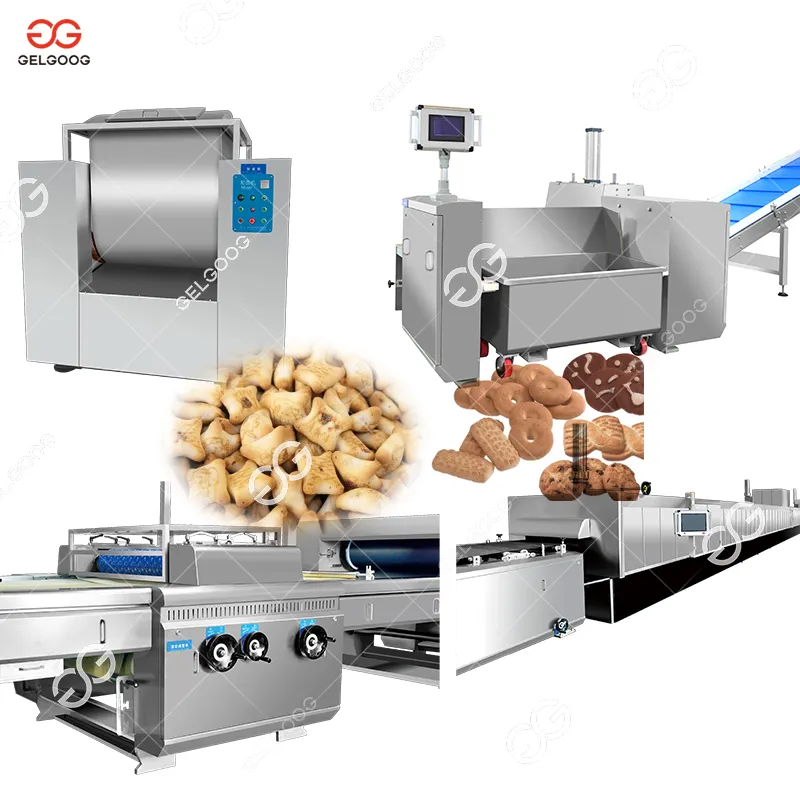 Automatic Chocolate Coated Soft Hard Biscuit Make Machine Bear Biscuit Production Line