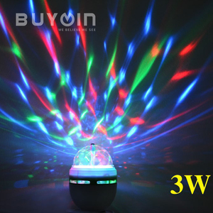SKD Led lambalar sihirli dekorasyon dönen RGB Led ampuller parçaları E27 otomatik dönen disko sahne parti ışığı projektör Led ampul ışıkları - Product Image 3