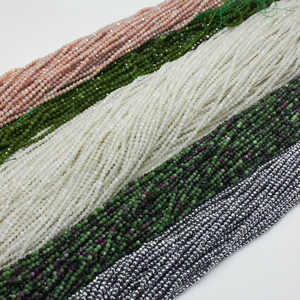 Muelson Wholesale 3MM Faceted Crystal Stone Beads Various Natural Round Gemstones for Jewelry Making Crystal Beads