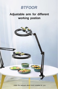 Microphone Arm <strong>Stand</strong> Cantilever Bracket Tripod Adjustable Fill Light Holder Spring Built-in Mic <strong>Stand</strong> - Product Image 5