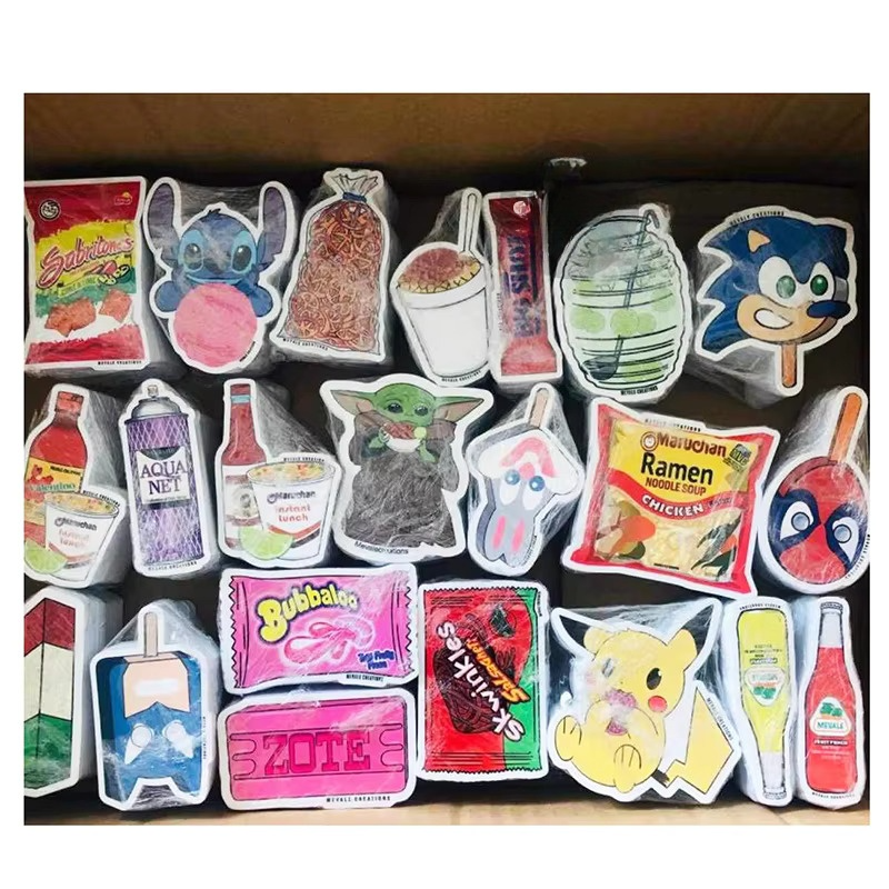 Die cut carton vinyl stickers -customized colors example