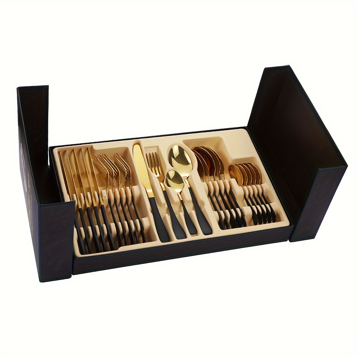 24-pcs Black Gold