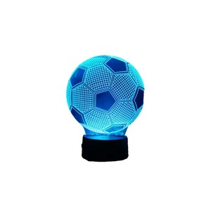 3DLEDナイトライトUSB電源の小さなテーブルランプバスケットボールフットボールバレーボールシリーズ、7色タッチリモコンギフト付き - Product Image 1