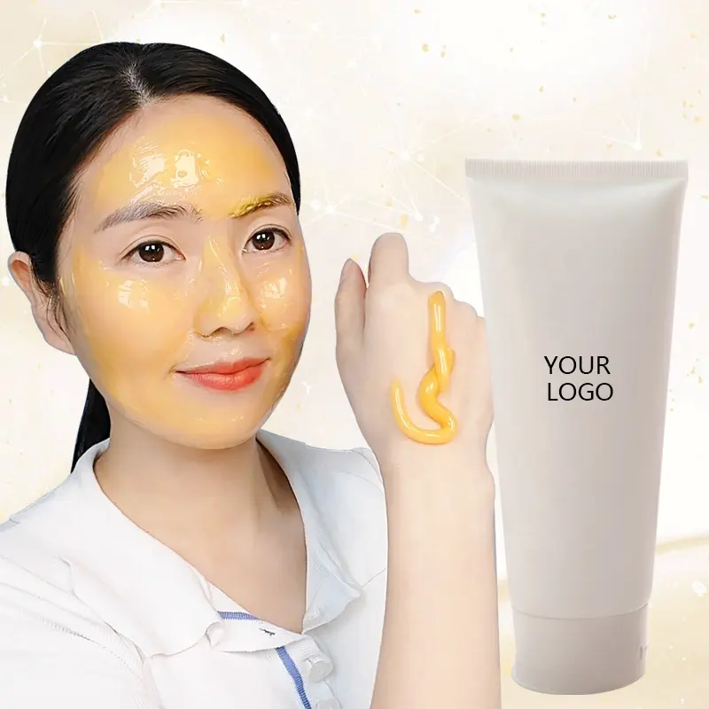 Doğal organik 24K altın jöle uyku kolajen maskesi yüz kremi Anti kırışıklık nemlendirici aydınlatmak altın Anti Aging yüz maskesi