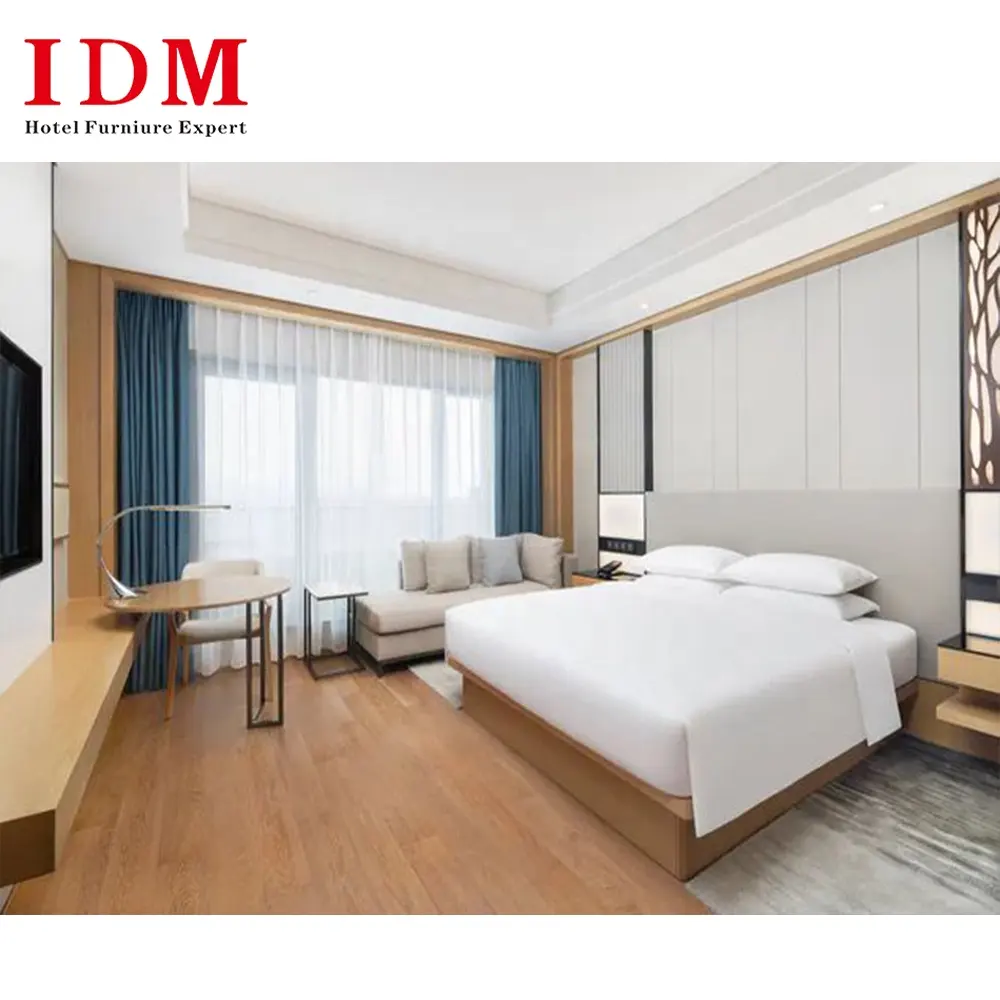 Meubles d'hôtel design moderne Ensemble de meubles cinq étoiles pour chambre à coucher lit de luxe