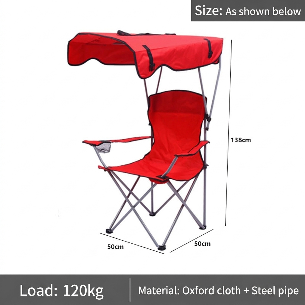 Armchair-red-with awning