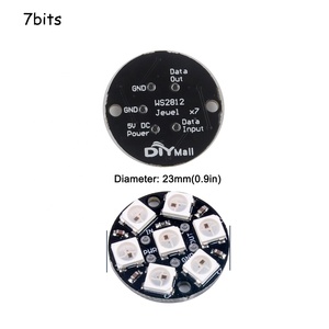 DIYmall WS2812B indirizzabile anello LED 7 bit a 60 bit 5050 RGB modulo LED driver integrati per Arduino Raspberry Pi ESP32 - Product Image 4