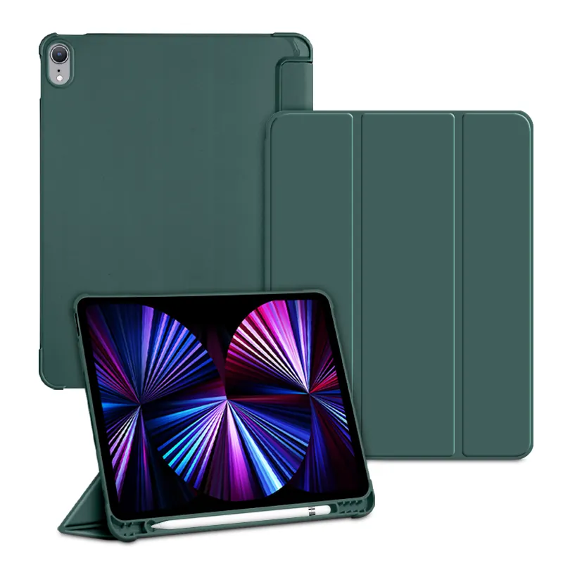 PU Leder Flip Cover Weiche TPU Tablet Schutzhülle für iPad Pro 2022 Hülle 12,9 Zoll mit Bleistift schlitz für Apple Cover
