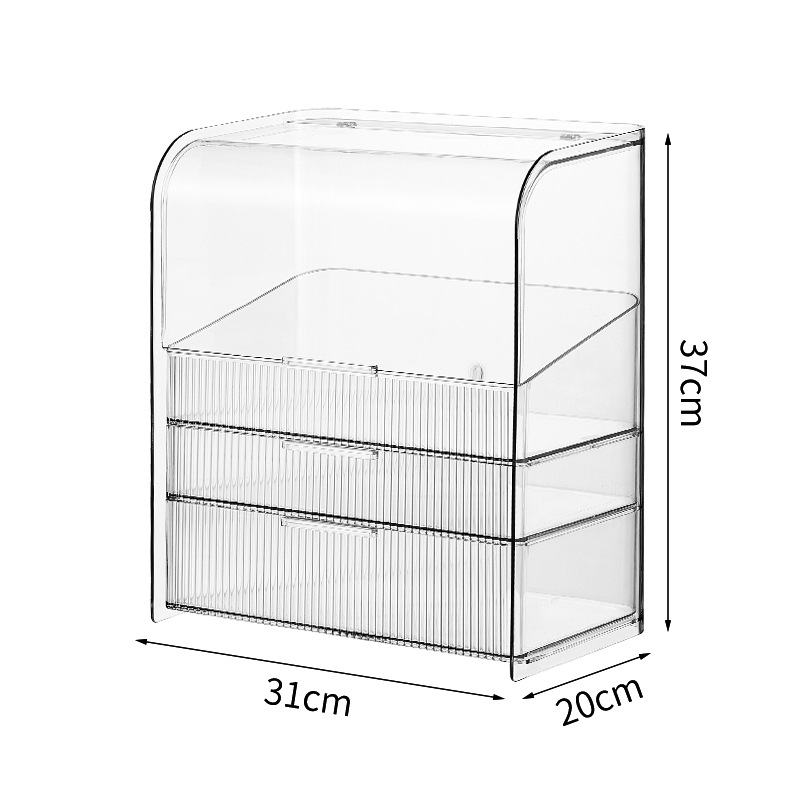 Large makeup box (clear white) (no lipstick case)
