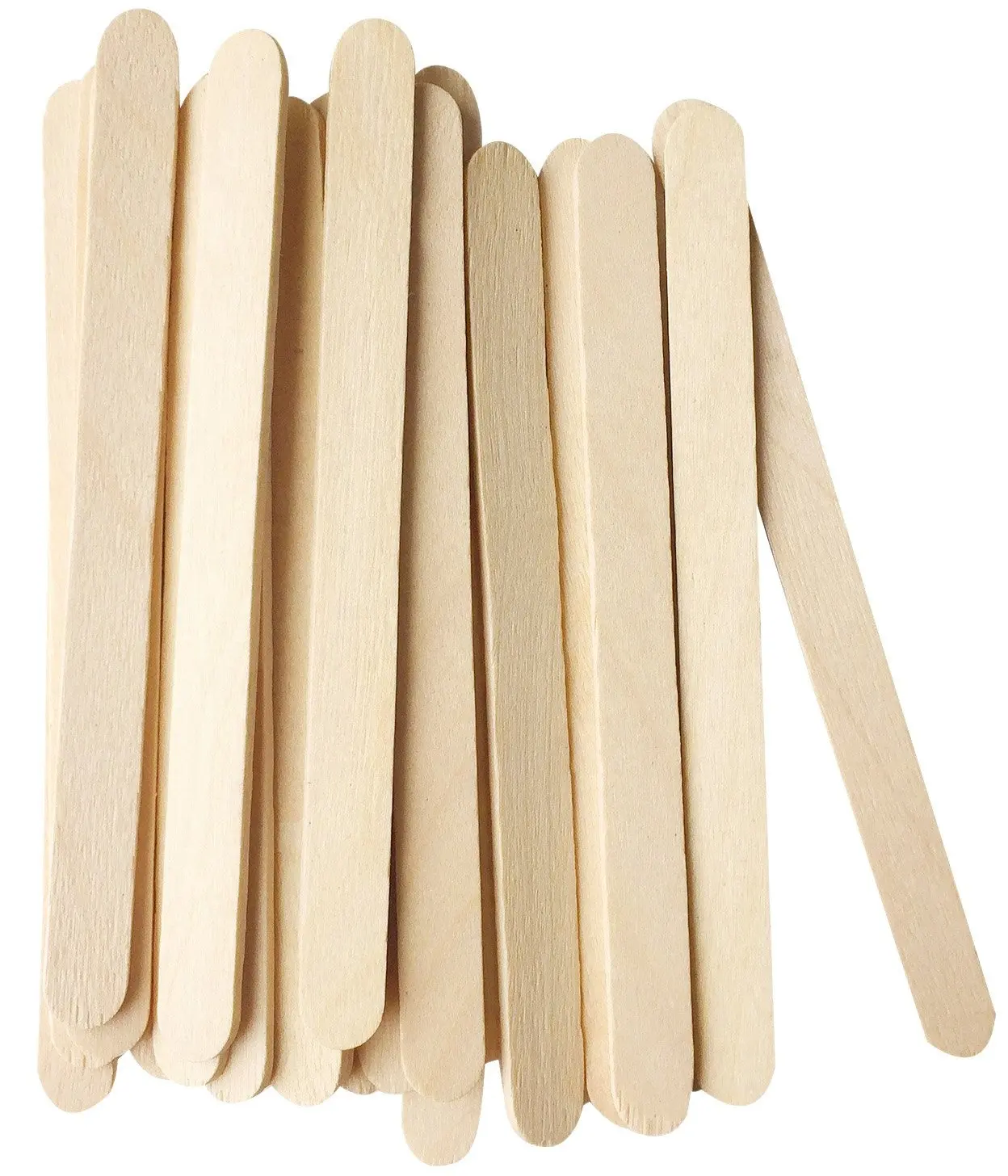 Natural de madera palos de helado 93mm de longitud de borde recto palos de helado por KarlNiko (paquete de 50 piezas)