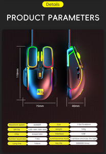 Guangdong R8 <strong>Brand</strong> New Design Oem Optical 7d 4 Adjustable <strong>Dpi</strong> Pink Led Usb Wired Ergonomic Game Mouse Rgb for Computer - Product Image 6