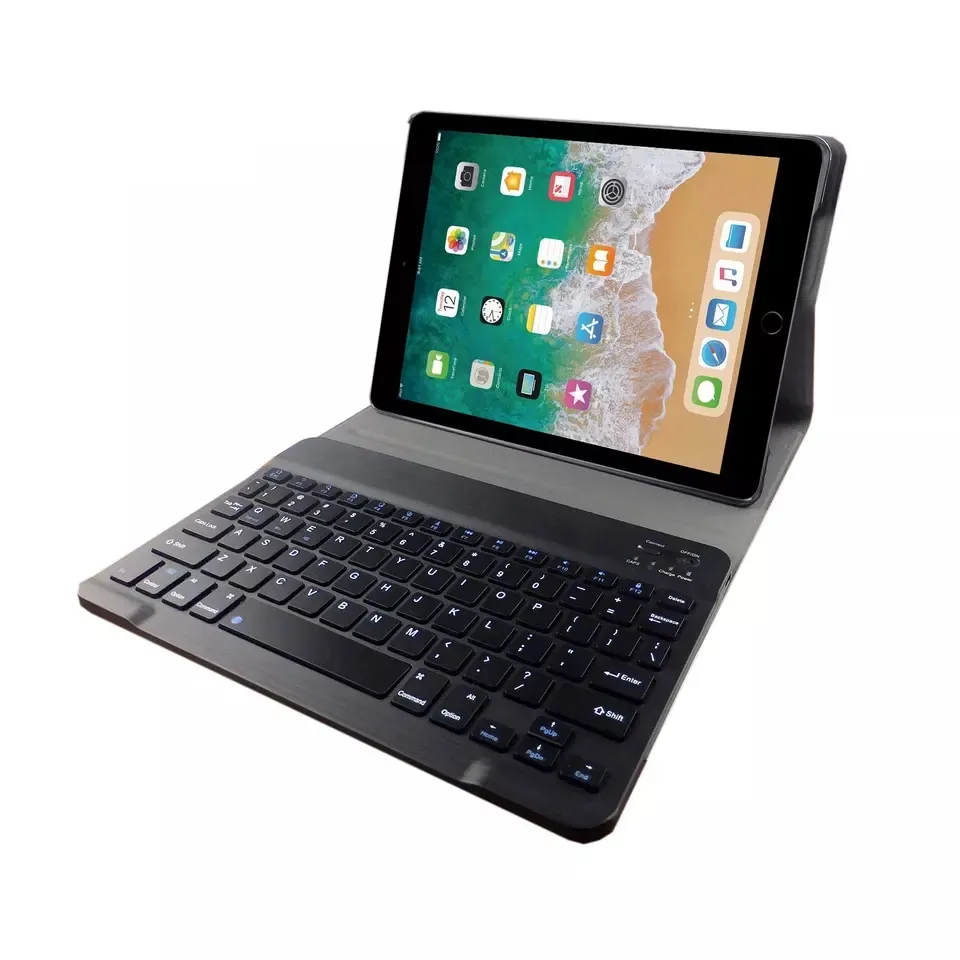 PU 가죽 태블릿 케이스 분리형 무선 키보드 iPad 프로 10.5 11 12.9 경량 스탠드