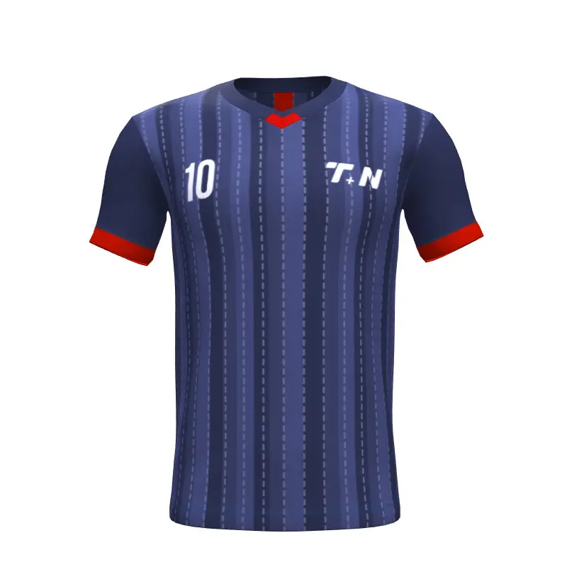 Camiseta de fútbol de color personalizado, camisetas de fútbol, proveedor de personalización de calidad, ropa deportiva roja y negra para adultos y hombres