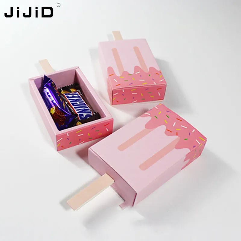 JiJiD Hot Sale Bonito Carton Picolé Embalagem Para Crianças Personalizado Impressão Colorida Ice Cream Gaveta Caixa