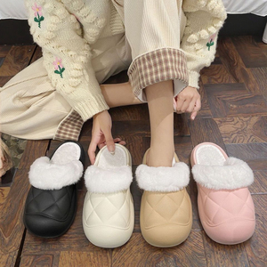 Hot Tốt Nhất Sản Phẩm Bán Chạy 2025 Mùa Đông Mờ Có Thể Tháo Rời Ngoài Trời Của Phụ Nữ Dép Đi Trong Nhà Cho Phụ Nữ Bán Buôn Sang Trọng Trong Nhà Dép Đi Trong Nhà - Product Image 1