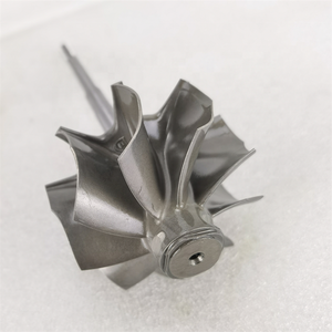 <strong>Free</strong> Shipping G30 9 blade K418 material reverse Rotation turbine wheel shaft for <strong>turbo</strong> - Product Image 2