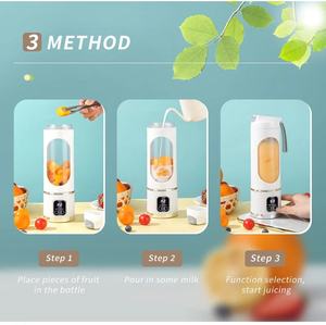 Çok fonksiyonlu suyu makinesi Blender Blender mikser elektrikli sıkacağı Mini taşınabilir Blender 3.7V + 10 bıçakları - Product Image 4