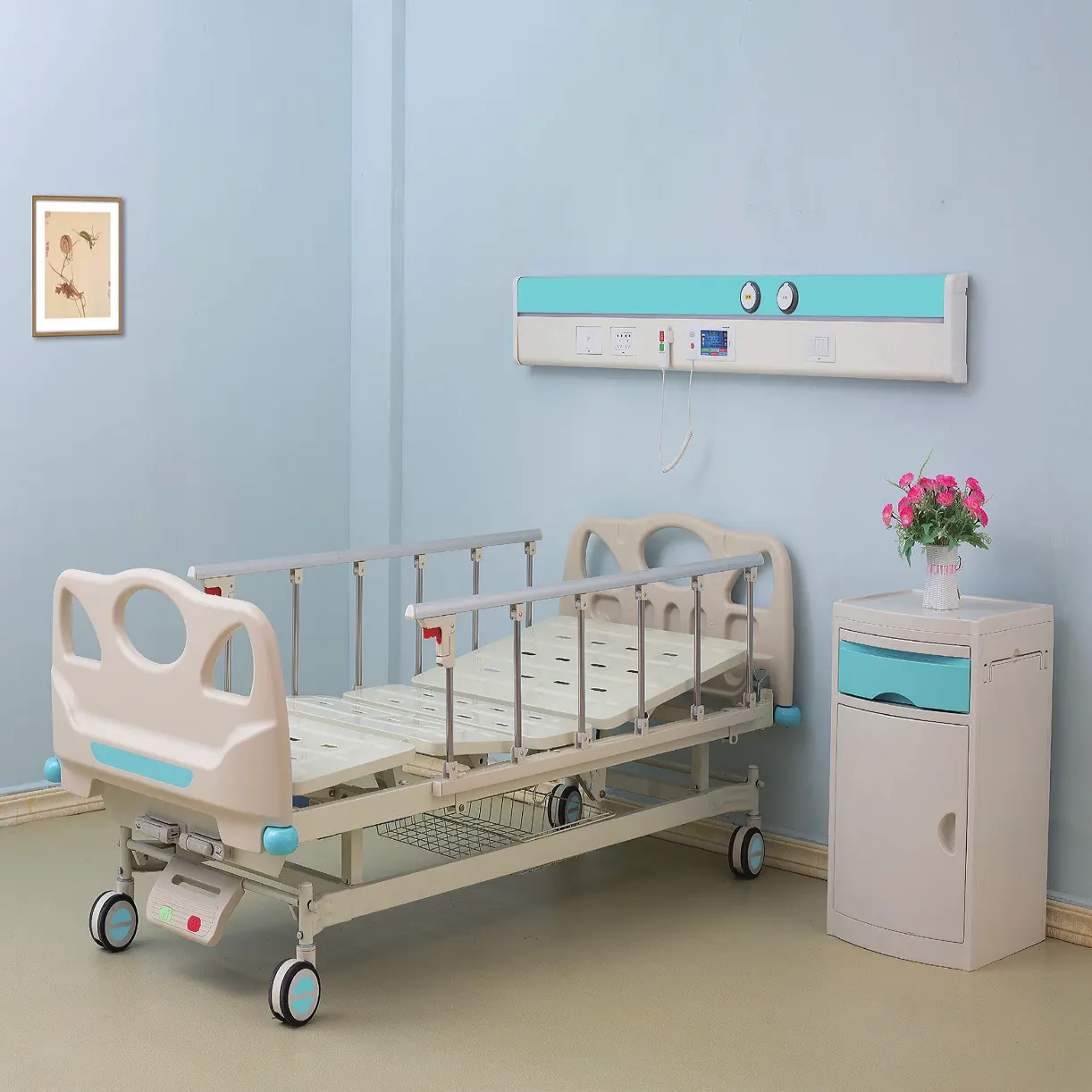Оптовая продажа, 2 регулируемые медицинские больничные кровати из нержавеющей стали