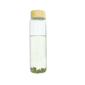 <span class=keywords><strong>1000</strong></span>毫升大型透明硼硅酸盐玻璃瓶，竹盖定制水瓶运动