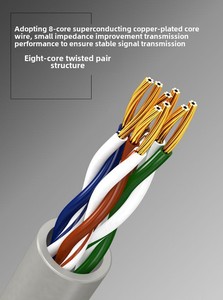 Cat5e Cat5 UTP FTP สายเคเบิลเครือข่ายอีเทอร์เน็ต RJ45ความยาว0.25ม. ถึง50ม. ในแจ็คเก็ต PVC - Product Image 5