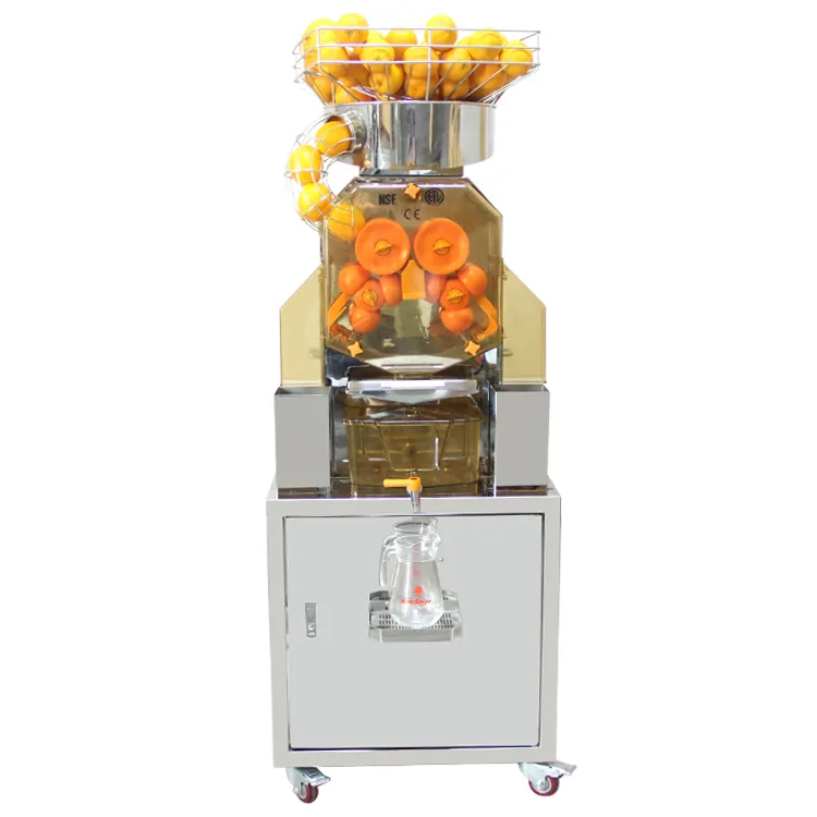 Otel ve meyve dükkanları için otomatik besleme taze portakal suyu makinesi