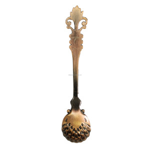 特注金属スプーン食器コレクションのためのユニークなツリートップデザインの芸術的なブロンズルックスプーン - Product Image 4