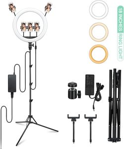 16 &quot;dual Color LED Circular <strong>Light</strong> with Adjustable Brightness for Live Streaming and Shooting - Product Image 3