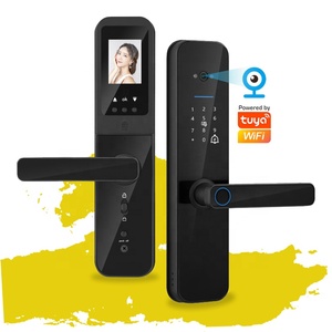 Apartment Tuya WiFi <span class=keywords><strong>Smart</strong></span> Lock mit Kamera unterstützung Finger abdruck Passwort Kartens chl üssel entsperren
