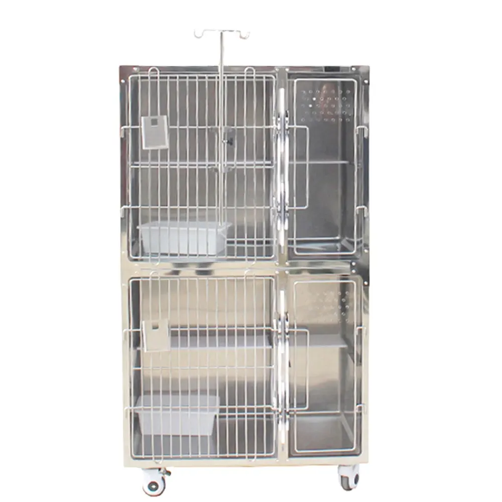 Leshypet Factory Direct Heavy Duty Dog Kennel Strong Metal Crate with 4 Wheels Dog cat Cages Metal Kennels