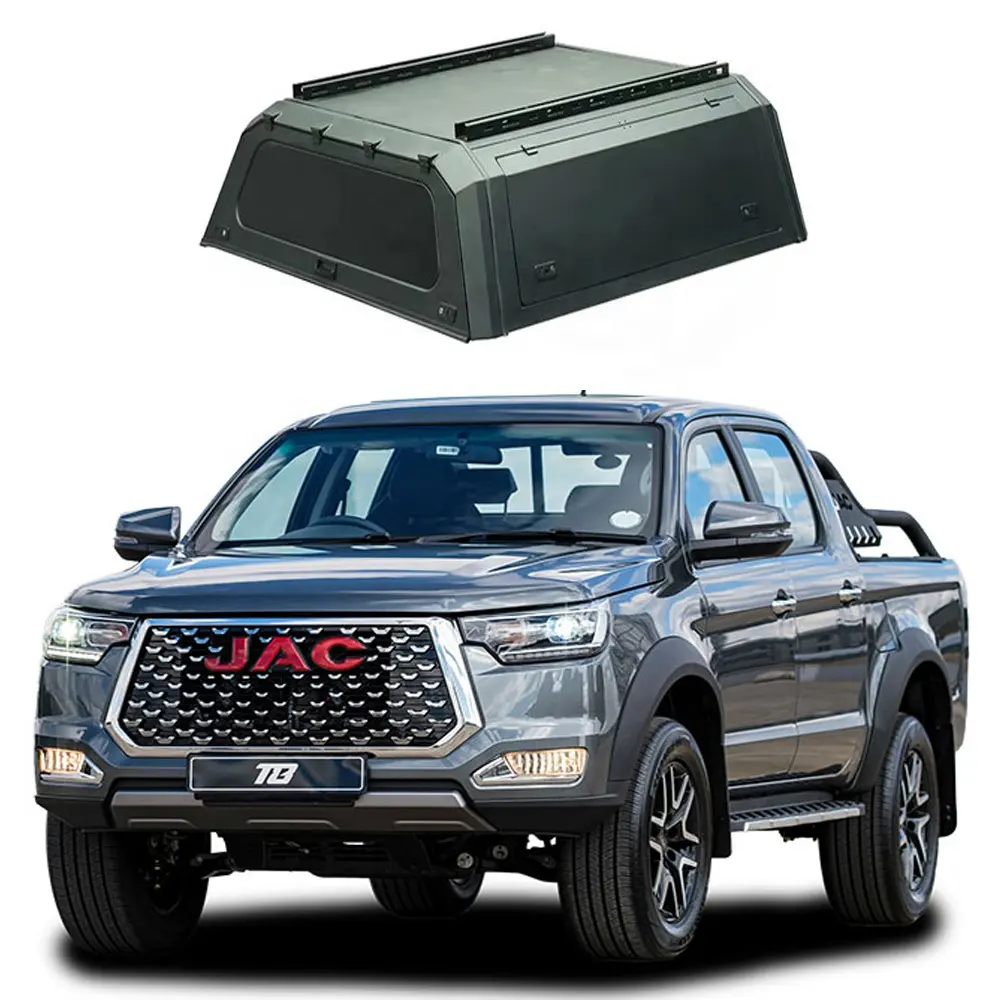 Camion Camper baldacchino nero 4x4 Pickupk tettoia per camion personalizzabile per JAC-T8