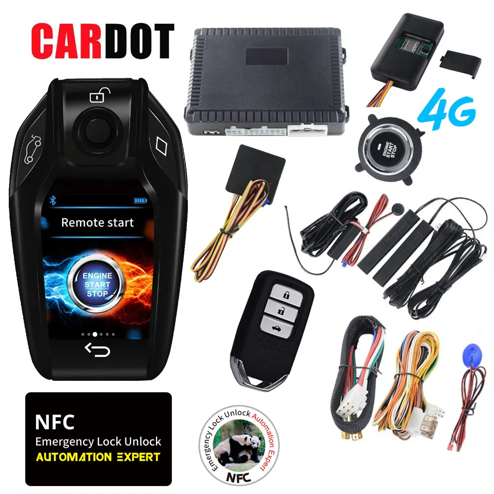 Drop Shipping KOL Cardotที่ดีที่สุดNFCสมาร์ทPke Keyless Entryรีโมทสตาร์ทเริ่มหยุดเครื่องยนต์Magical Car + สัญญาณเตือน