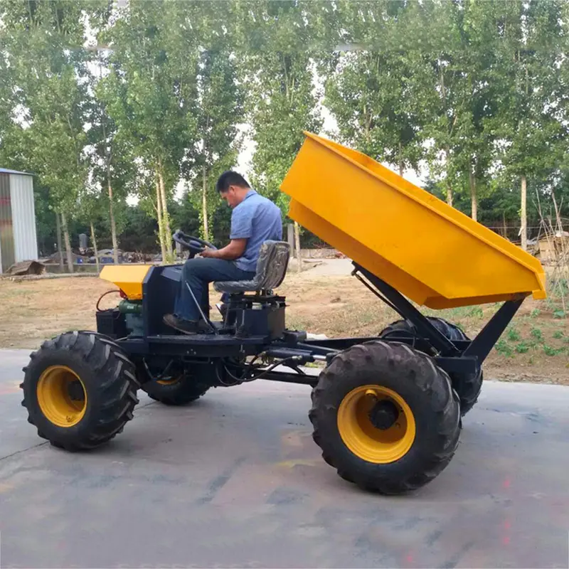 1 Ton Mini damper hidrolik devrilme kamyon yağ Palm damper bahçe çiftlik damper CE onaylı