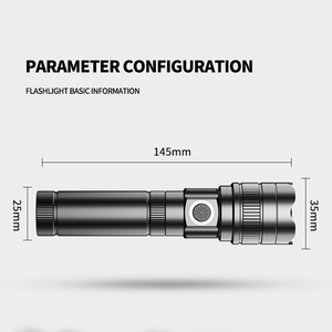 Xách tay USB sạc LED <span class=keywords><strong>Torch</strong></span> ánh sáng 1000 <span class=keywords><strong>Lumens</strong></span> nhôm và ABS cơ thể không thấm nước khẩn cấp đèn pin cho lặn - Product Image 4