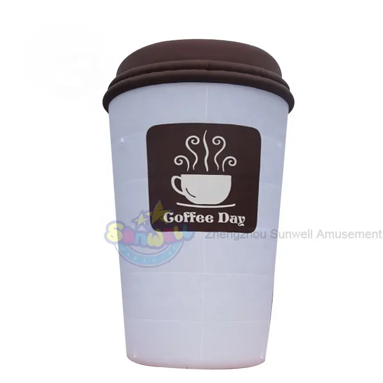 Gonfiabile gigante gonfiabile modello tazza di caffè tazza di tè bottiglia gonfiabile con logo personalizzato stampato per la pubblicità esterna
