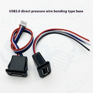 Venta al por mayor USB 2,0 soldadura directa hembra enchufe lámpara de escritorio instrumento de precisión puerto de carga para juguete para conexiones de cable de datos - Product Image 2