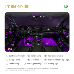 2025 yeni 6 In1 evrensel ortam aydınlatma K3S LED şeritler kiti tüm araba modelleri için kolay kurulum ortam ışıkları durumu - Product Image 5