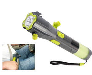 Tự Động Khẩn Cấp Công Cụ Thoát Khỏi Xe An Toàn Búa Seat Belt Cutter Với Dynamo Đèn Pin Đài Phát Thanh Và Nam Châm Mạnh Mẽ - Product Image 5
