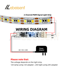 Welding Free LED Waving Switch <strong>Dimmer</strong> Controller 6A DC 12V 24V 2CH Build in Embedded Aluminum PCB for Lighting CCT Strip <strong>Lamps</strong> - Product Image 6