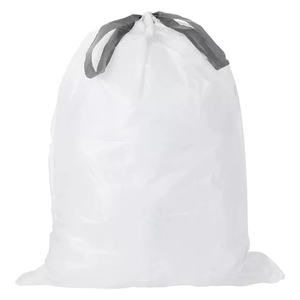 Bolsas de basura de cocina con cordón biodegradable LDPE HDPE respetuoso con el medio ambiente personalizado en rollo con corbata - Product Image 3