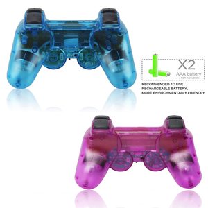 Controlador de juegos P2 de Venta caliente con soporte inalámbrico de doble vibración 2,4G, controlador de juego transparente inalámbrico transparente - Product Image 6