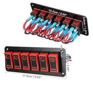 Araç deniz elektrik su geçirmez kontrol 5 Pin anahtarı paneli tekne araba için 6 Gang anahtarı - Product Image 5