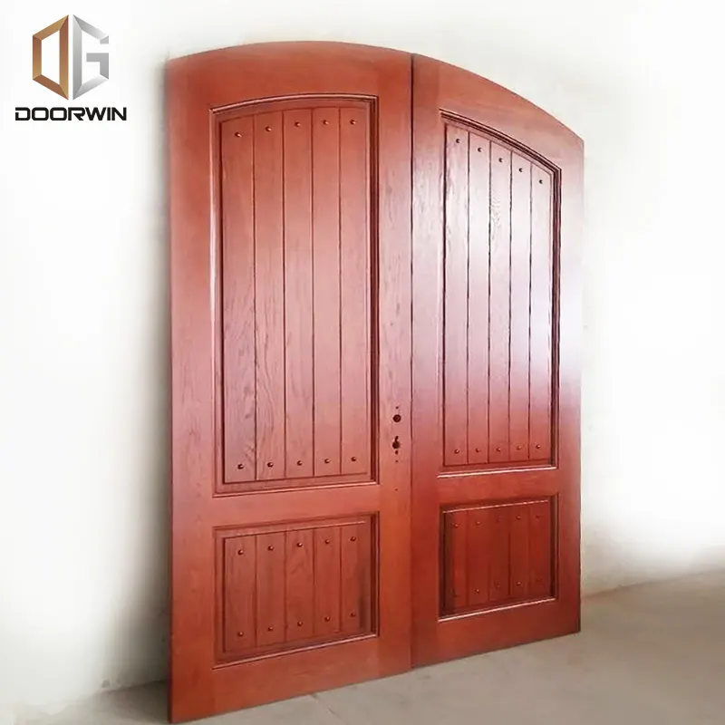 Red Oak Solid Wood Door With Copper Nail