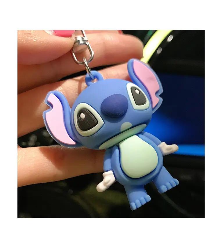 Carino Bambola Del Fumetto Punto Keychain Del Giocattolo Del Bambino Animale Girly Portachiavi giocattolo del fumetto di plastica della Catena Chiave del silicone