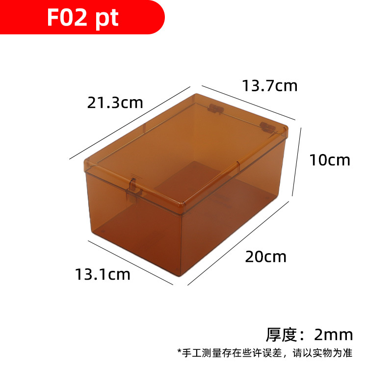 Couleur marron F02+Pt, résistant à la lumière, couvercle à ouverture par bouton-poussoir.