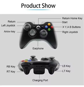 ゲームパッドMicrosoft Xboxs 360コントローラー有線ジョイスティックジョイパッドUSBゲームパッドコントロールXbox 360コントローラーとPC用 - Product Image 3