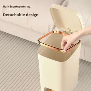 Cubo de basura de 10L-25L con tapa para almacenamiento al aire libre y cocina Uso doméstico Cubo de basura de plástico directo de fábrica - Product Image 3
