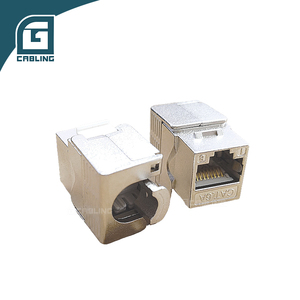 Gcabling Cat6 FTP tam korumalı 180 ° aletsiz Rj45 rj45 8p8c cat6 ağ 80x80 keystone jack 3m cat6 keystone jack - Product Image 5