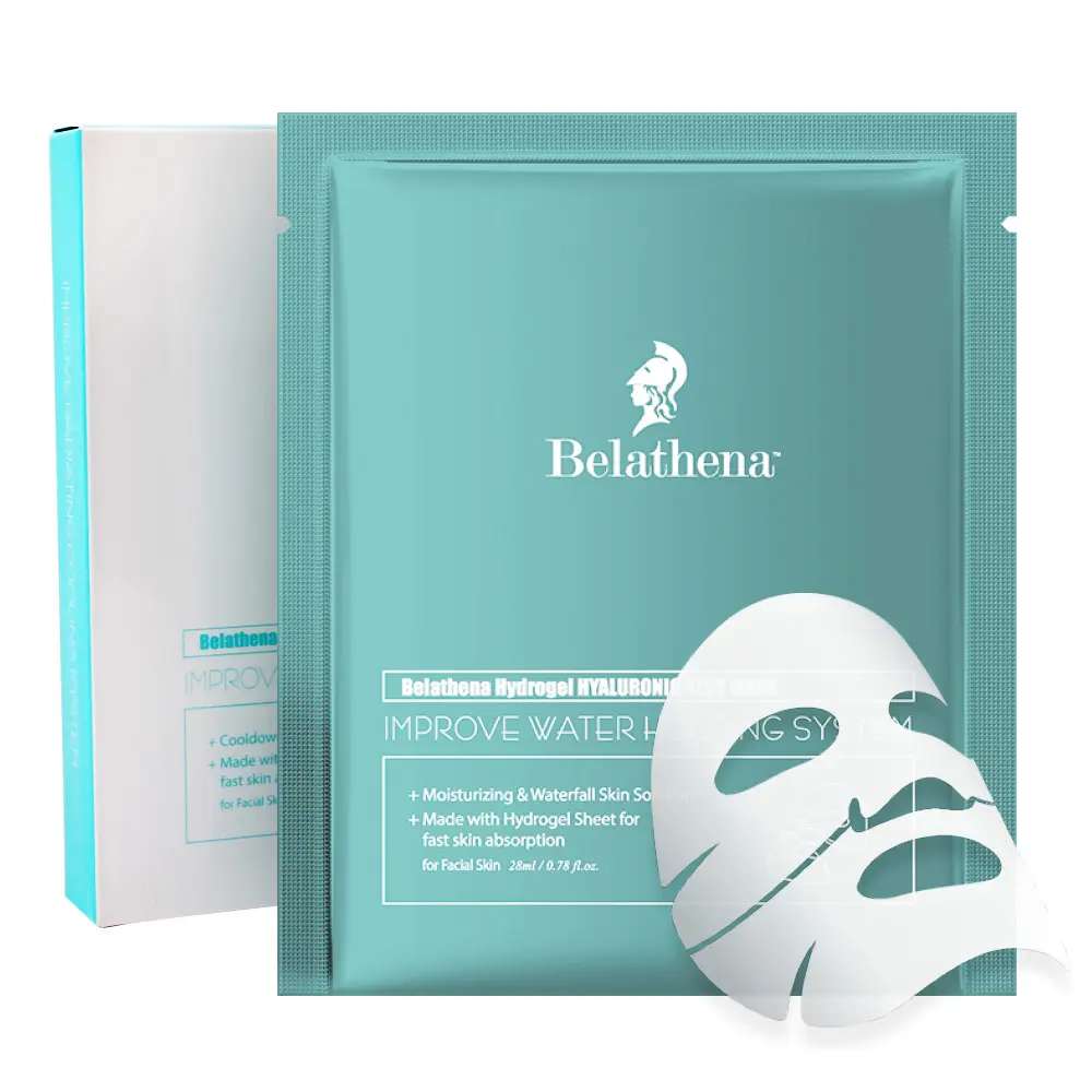 COREIA DO PACOTE de MÁSCARA Belathena DONGBANG cosméticos produto famoso htdrogel beta glucan máscara & máscara ácido hialurônico cuidados com a pele feita na coréia