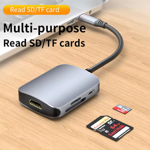 ULT-unite 6合1 USB C型集线器适配器，带4k多端口读卡器USB3.0 TF PD SD读卡器，用于电脑配件 - Product Image 5